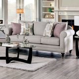 Kacey - Sofa & Loveseat - Light Gray / Powder Blue - Home Elegance USA