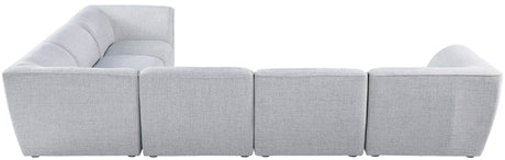 Miramar - Modular Sectional 6 Piece - Gray - Fabric - Modern & Contemporary - Home Elegance USA