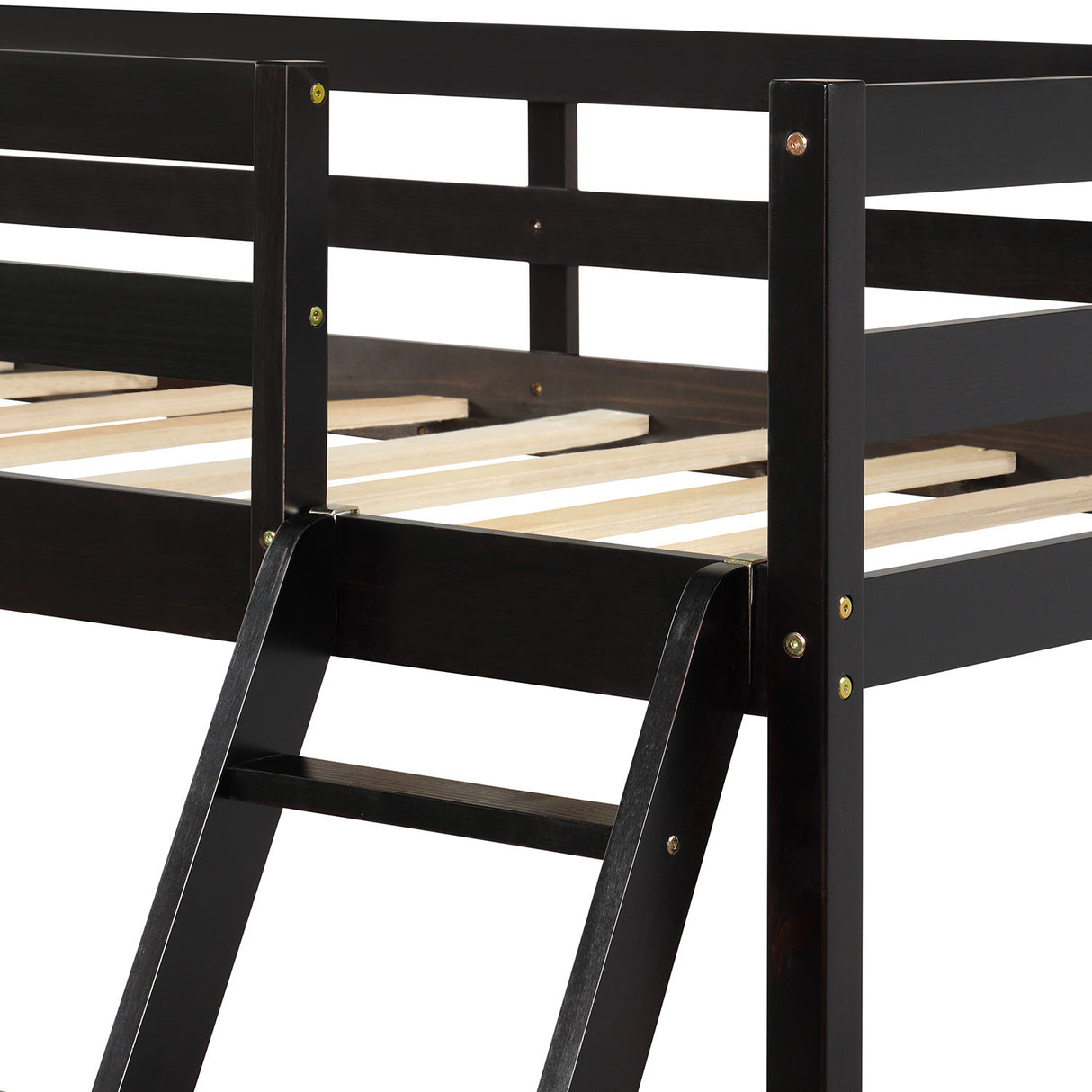 Twin over full bunk bed (Espresso) ( old sku: WF193722AAP ) - Home Elegance USA