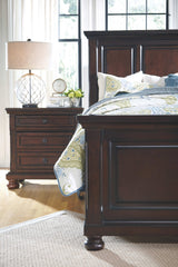 Porter - Rustic Brown - 6 Pc. - Dresser, Mirror, King Panel Bed, Nightstand - Home Elegance USA