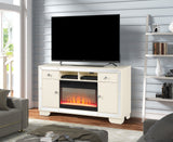 Madison TV Stand With Electric Fireplace in Beige Home Elegance USA