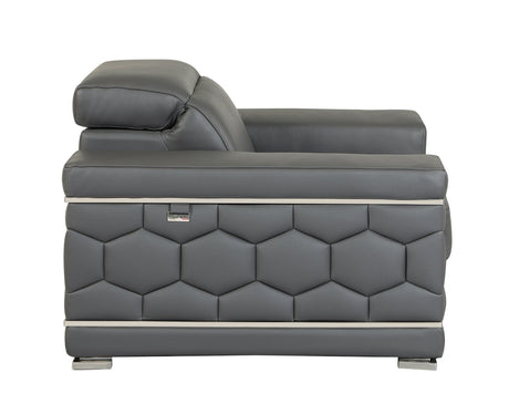 Top Grain Italian Leather Chair - Home Elegance USA
