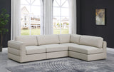 Beckham - Modular Sectional 4 Piece - Beige - Fabric - Home Elegance USA