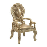 ACME Seville Arm Chair (1Pc/1Ctn), Tan PU & Gold Finish DN00459 - Home Elegance USA