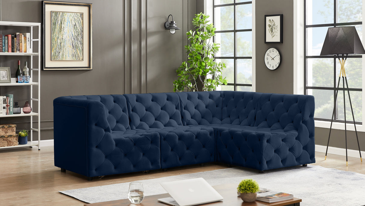 Tuft - Modular Sectional 4 Piece - Navy - Home Elegance USA