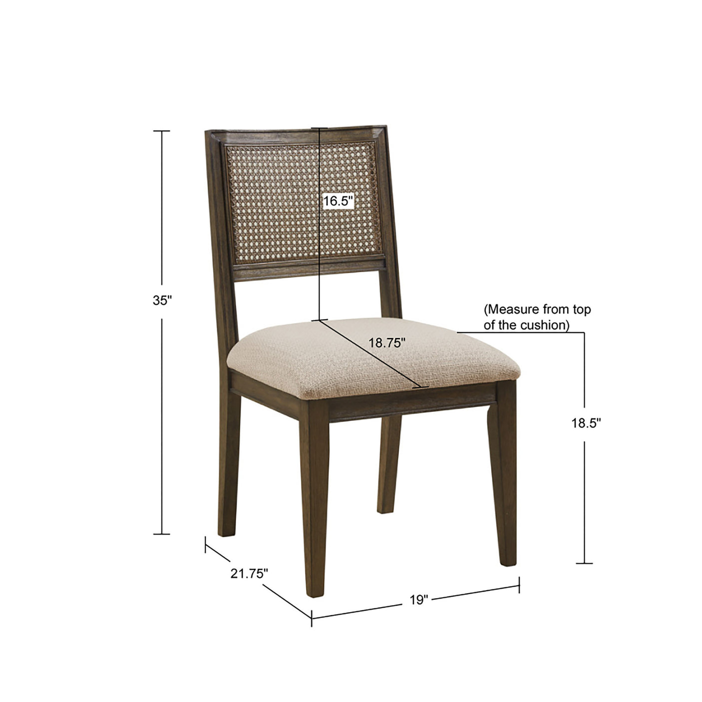 Kelly Armless Dining Chair Set of 2