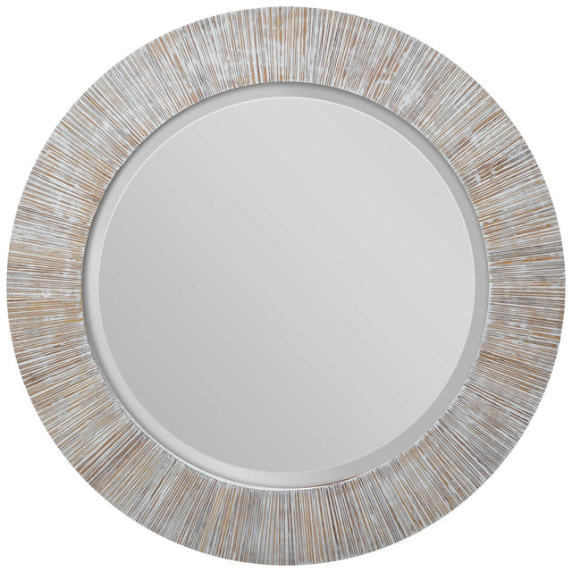 Uttermost Repose Whitewash Round Mirror - Home Elegance USA