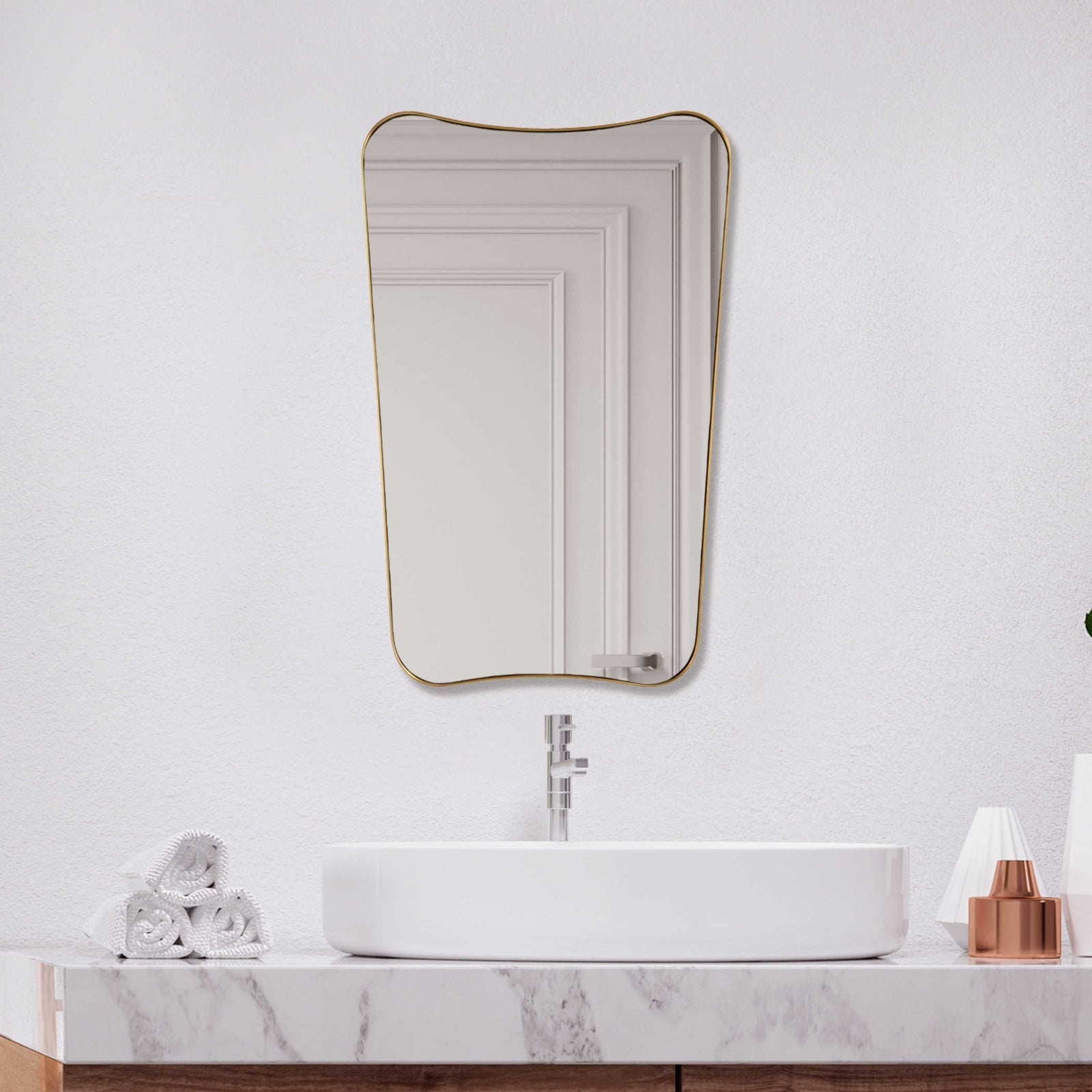 Uttermost Belvoir Brass Mirror - Home Elegance USA