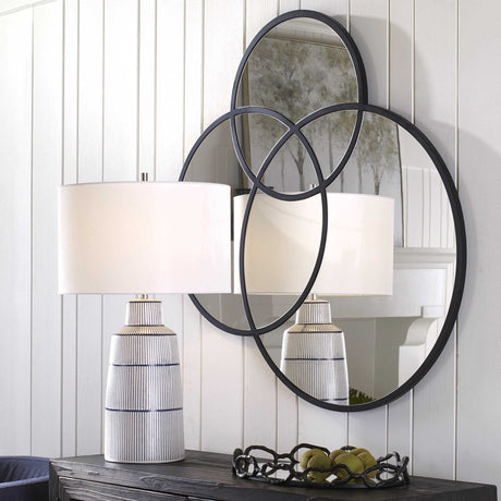 Uttermost Droplet Black Circle Mirror - Home Elegance USA