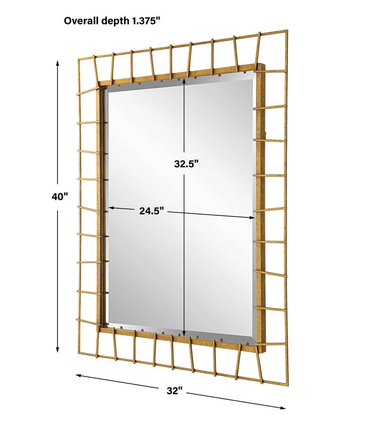 Uttermost Townsend Antiqued Gold Mirror - Home Elegance USA