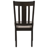 TREXM Industrial Style Wooden Dining Chairs with Ergonomic Design, Set of 4 (Espresso) - Home Elegance USA