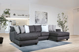 Kennington - Sectional - Charcoal - Home Elegance USA