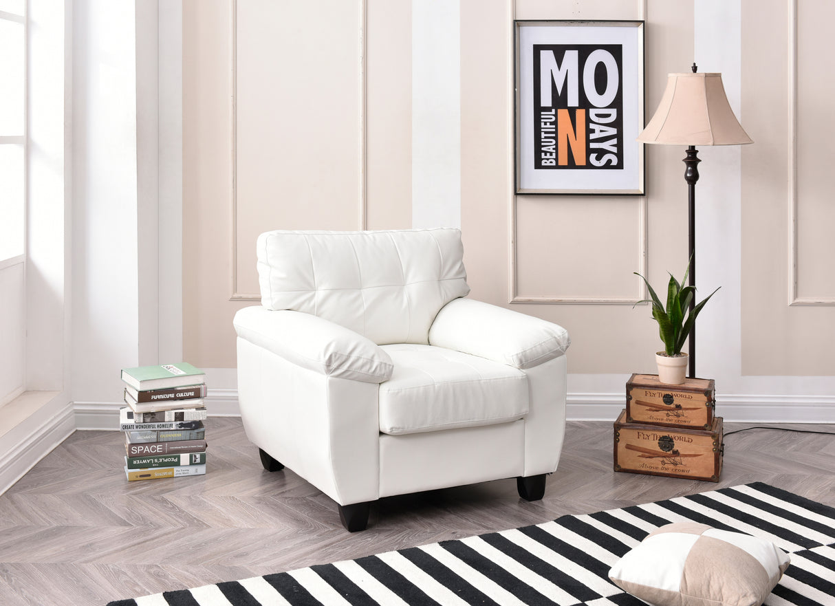 Glory Furniture Gallant G907A-C Chair , WHITE - Home Elegance USA