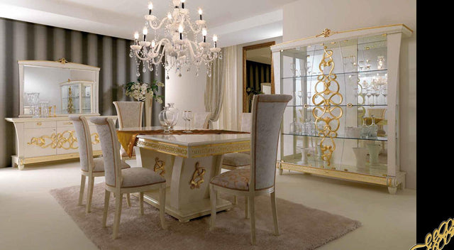 Esf Furniture - Gocce Di Luce Day Dining Table 11 Piece Dining Room Set - Goccediningtable-11Set