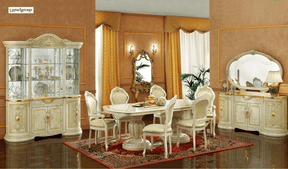 Leonardo 8 Piece Dining Room Set W/18 - Leonardotable-8Set | ESF