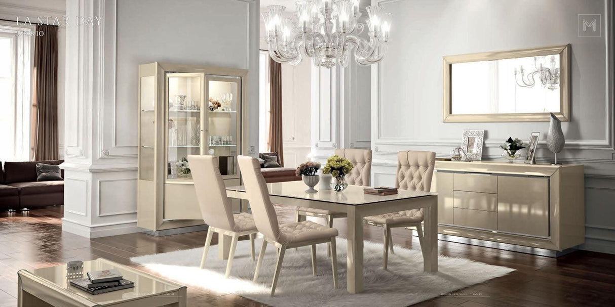 Esf Furniture - La Star Day Composition 3 Dining Table 6 Piece Dining Room Set - Lastardiningtable-6Set