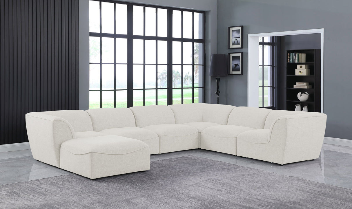 Miramar - Modular Sectional 7 Piece - Cream - Fabric - Home Elegance USA