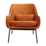 Customized color nordic new design kd metal frame leg luxury arm velvet accent chair - Home Elegance USA