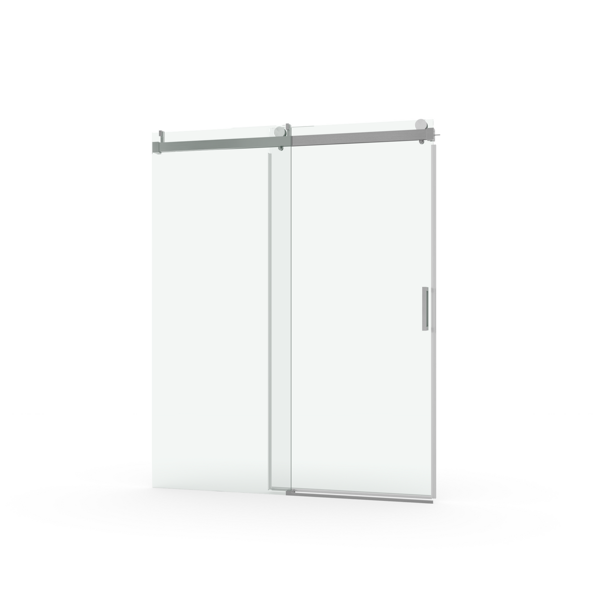 Elan 56 to 60 in. W x 76 in. H Sliding Frameless Soft-Close Shower Door with Premium 3/8 Inch (10mm) Thick Tampered Glass in Brushed Nickel 22D01-60BN