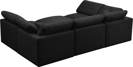 Plush - Cloud Modular Sectional 6 Piece - Black - Modern & Contemporary - Home Elegance USA