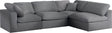 Serene - Cloud Modular Sectional 4 Piece - Grey - Fabric