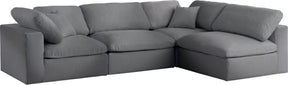Serene - Cloud Modular Sectional 4 Piece - Grey - Fabric
