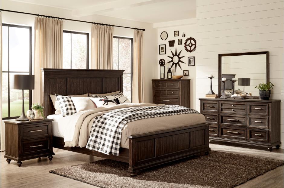 Cardano 3 Piece Eastern King Bedroom Set In Driftwood Charcoal 1689K - 1Ek - 3Set | Homelegance | Home Elegance USA