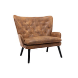 High Back Accent Chair .Comfortable Loveseat Fabric Padded Seat .Modern High Back Arm-sofa - Home Elegance USA