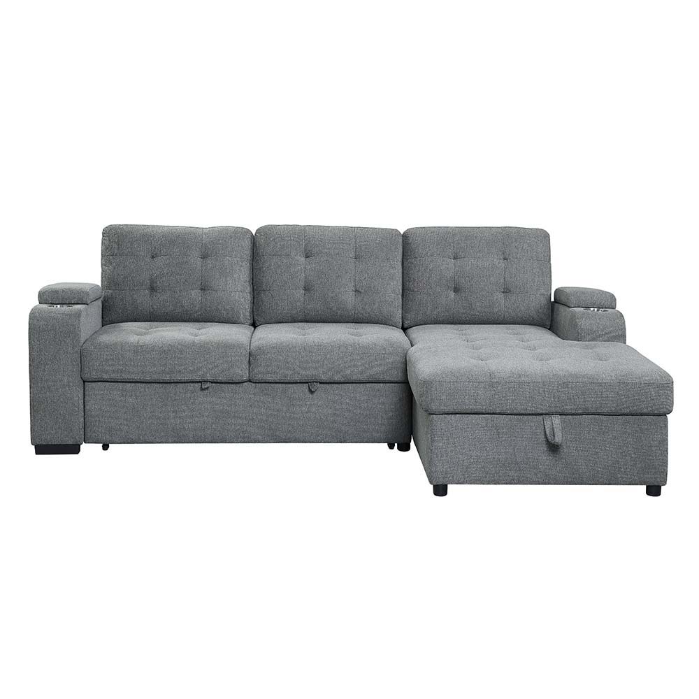 Kabira - Sectional Sofa - Gray Fabric - Home Elegance USA