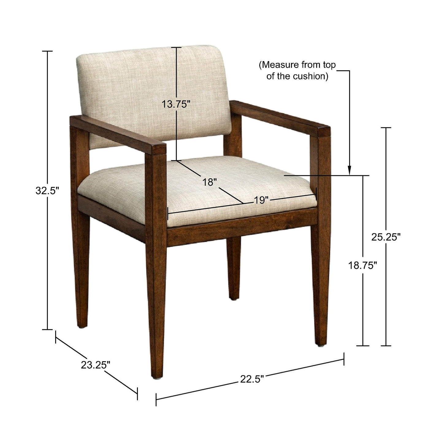 Benson Upholstered Dining Chairs with Arms (Set of 2)