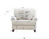 One seat sofa - beige chenille Home Elegance USA