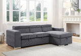 Natalie - Sectional Sofa - Gray Chenille - Home Elegance USA