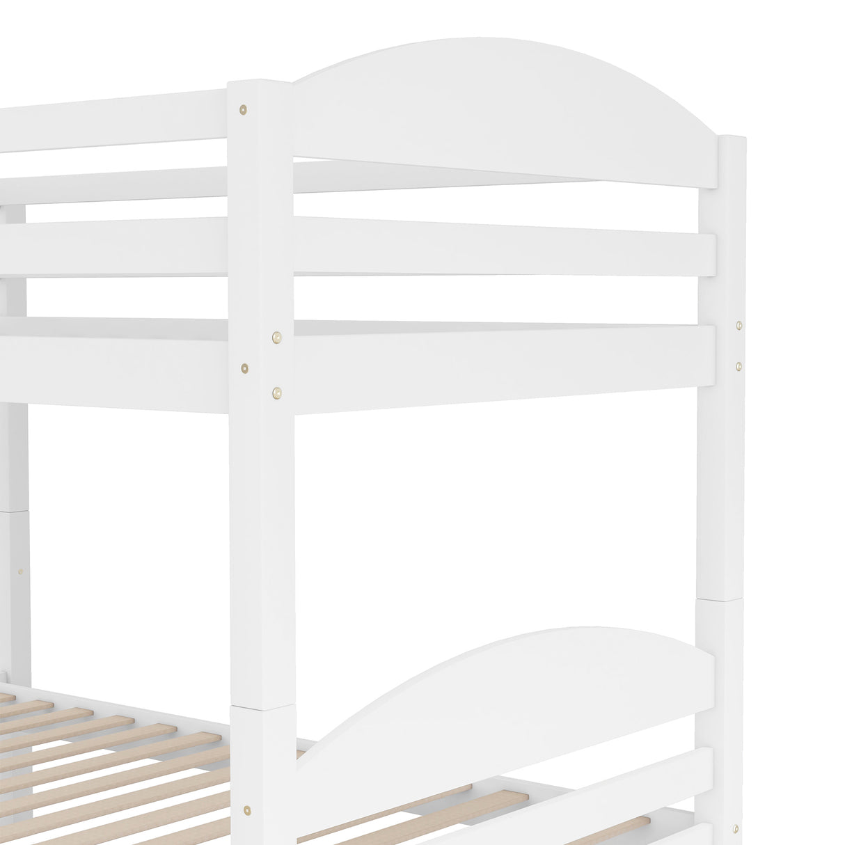 Twin L-Shaped Bunk bed with Trundle-White（OLD SKU:LP000024AAK) - Home Elegance USA