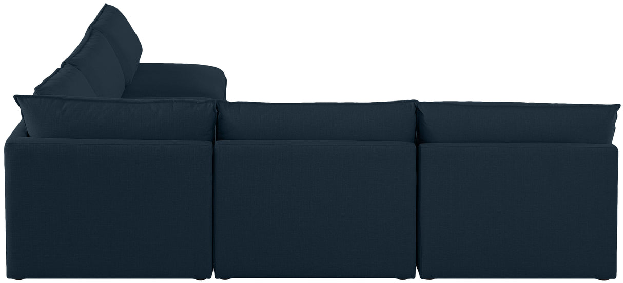 Mackenzie - Modular Sectional 5 Piece - Navy - Home Elegance USA