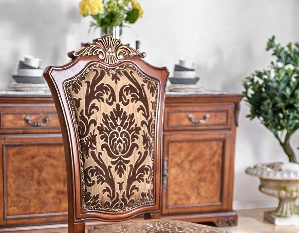 Wood carving dining online chairs