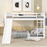 Full over Full bunkbed with Slied for white color - Home Elegance USA