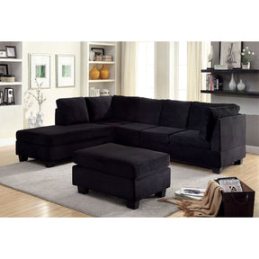 Lomma - Sectional & Ottoman - Black