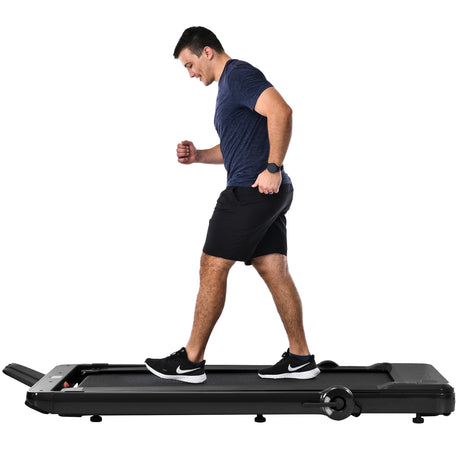 Folding Treadmill, Installation-Free Under Desk Electric Treadmill 2.5HP, with Bluetooth APP and speaker, Remote Control, Display, Walking Jogging Running Machine Fitness Equipment for Home Gym Office