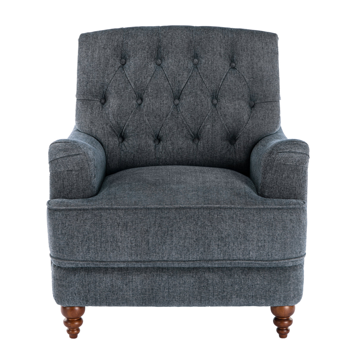 Butner Tufted Arm Chair - Navy - Home Elegance USA
