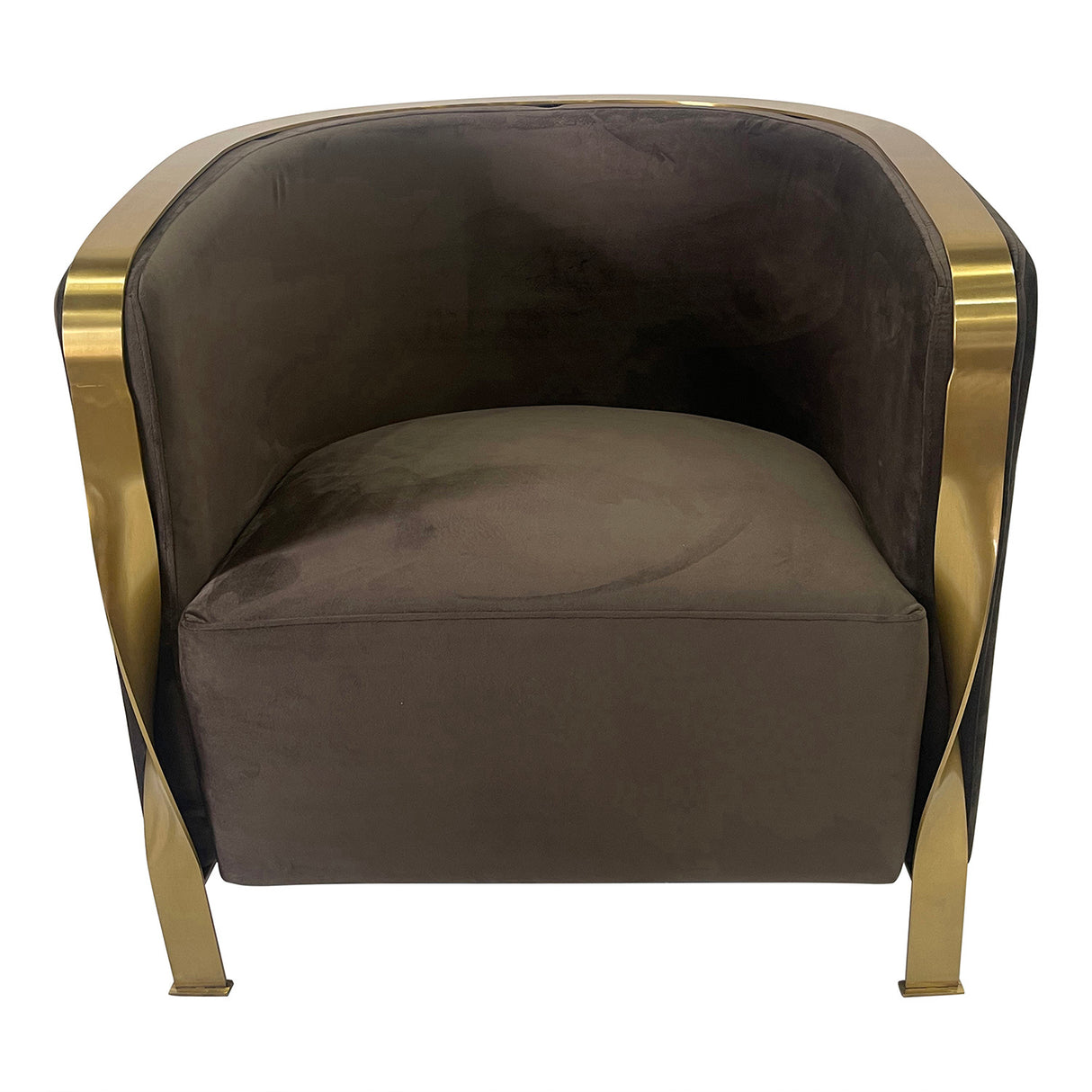 Brown and Gold Sofa Chair - Home Elegance USA