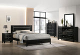 Magdeburg - 5 Piece Queen Bedroom Set With 2 Nightstands - Black - Home Elegance USA