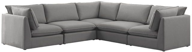 Mackenzie - Modular Sectional 5 Piece - Gray - Modern & Contemporary - Home Elegance USA