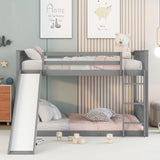 Full over Full  bunk bed with Slide - Home Elegance USA