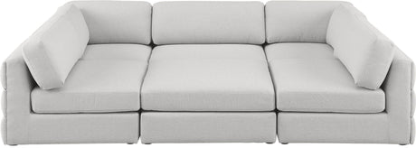 Beckham - Modular Sectional 6 Piece - Beige - Fabric - Home Elegance USA