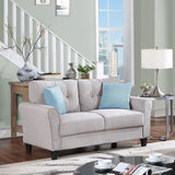 Modern Living Room Sofa Set Linen Upholstered Couch Furniture for Home or Office ,Light Grey,(2+3-Seat,Old Sku:SG000367AAA) Home Elegance USA