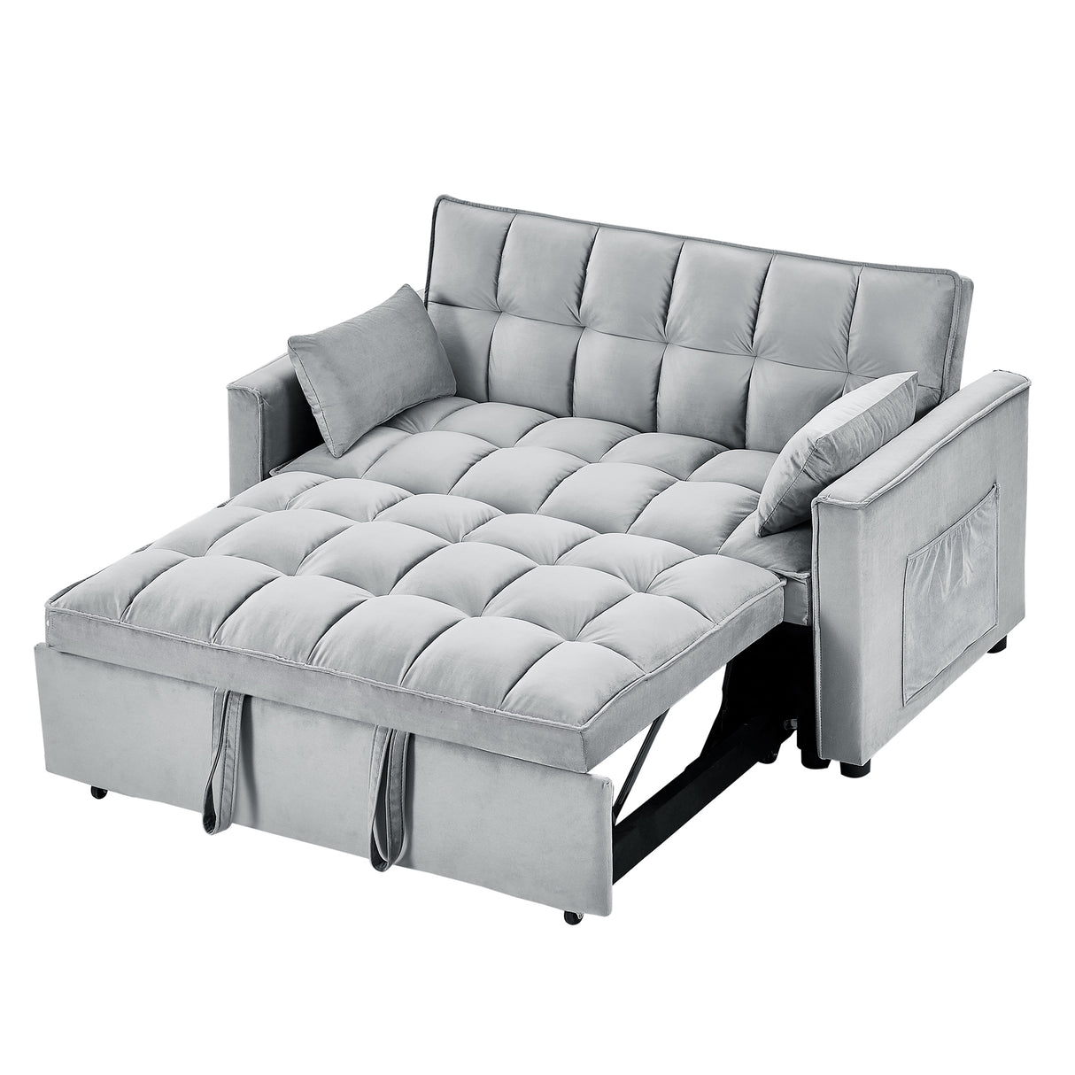 Sleeper Sofa Couch W Pull Out Bed 55