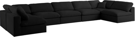 Serene - Cloud Modular Sectional 7 Piece - Black - Home Elegance USA