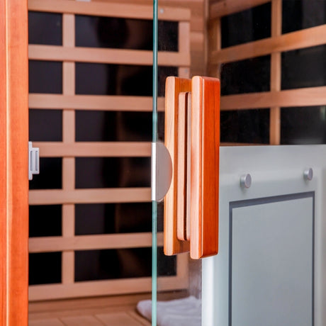 One person red cedar far infrared sauna room