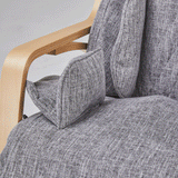 Full massage function-Air pressure-Comfortable Relax Rocking Chair, Lounge Chair Relax Chair with Cotton Fabric Cushion ， White and gray Home Elegance USA