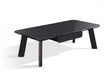Modrest Chadwick Modern Coffee Table In Ebony & Rosegold Vghb297D-Ebn
